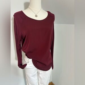 French Connection NWT Polly plains Ls top